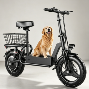 Foldable Electric Scooter with Seat and Storage